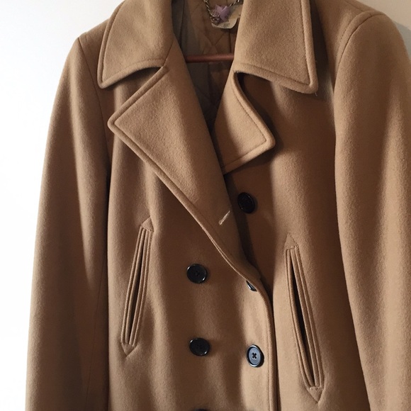 J Crew camel pea coat w thinsulate - Picture 4 of 5